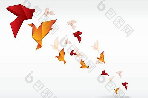 折纸日本纸飞行鸟