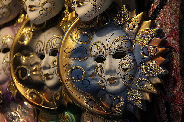 狂欢节面具不满意出售商店威尼斯意大利欧洲
