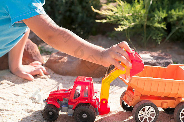 孩子戏剧沙子大玩具汽车挖掘机卡车