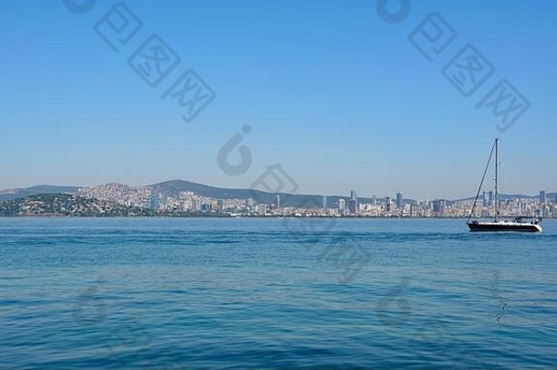 海岸亚洲伊斯坦布尔班尼特王子的岛屿被称为奋斗海马尔马拉海岸伊斯坦布尔