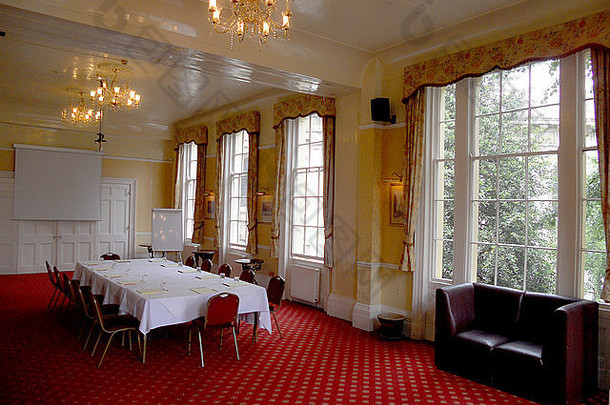 英国伦敦—格林威治米特酒店/酒吧。18世纪风格的会议室
