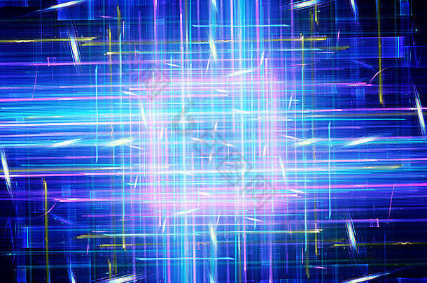 光彩夺目的广场，新技术，计算机生成的抽象背景