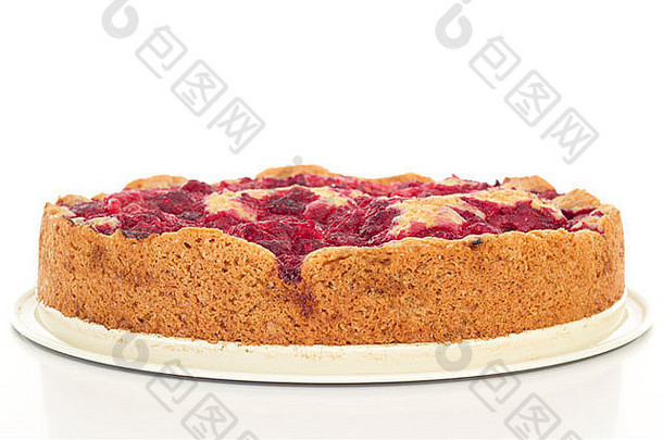 美味的蛋糕甜蜜的树莓