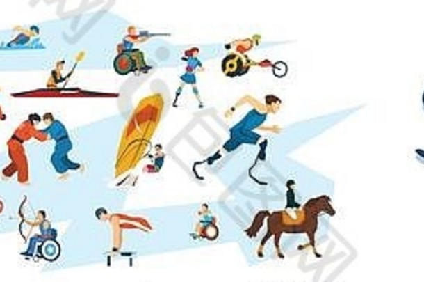 残疾运动员体育比赛横幅