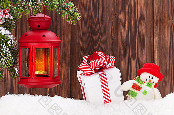 圣诞节蜡烛灯笼礼物盒子雪人玩具