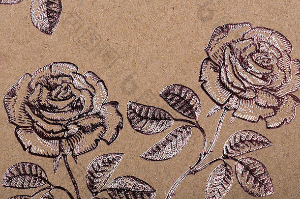 概念抽象花卉无缝图案花卉表面设计。可重复的图案，带有风格化的花朵，用于织物包装纸背景。鲜花盛开