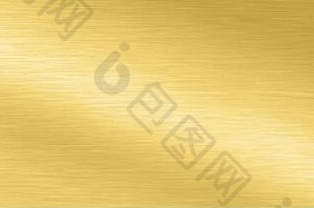 宽亮光滑线条金属金色背景明亮复古铜板镀铬全景纹理概念简单青铜箔面板硬背景。