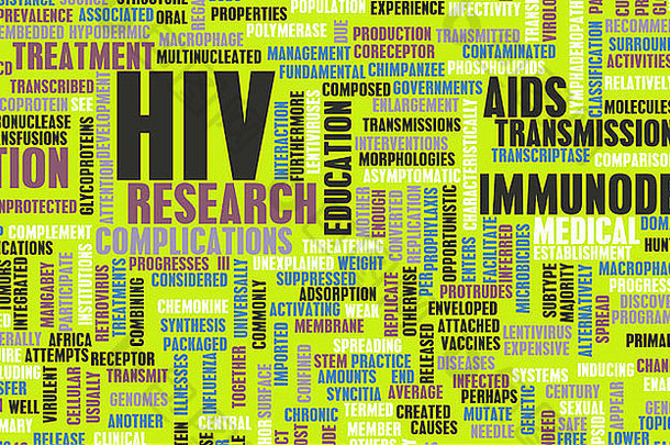 艾滋病毒意识和预防运动概念艺术