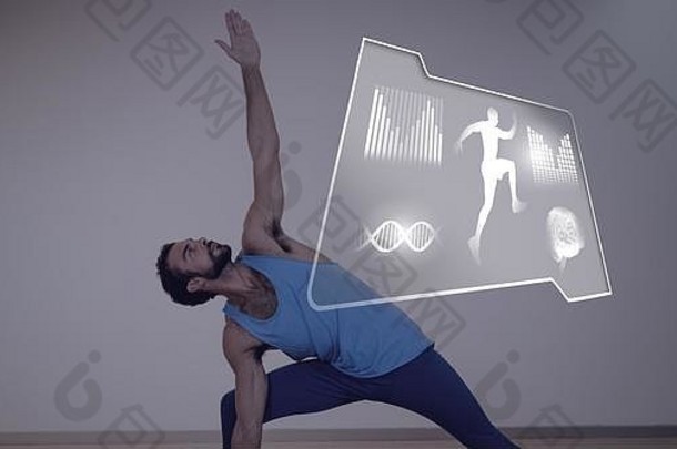 运动适合男人。锻炼瑜伽健康接口