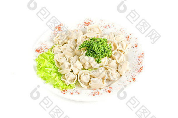 肉饺子绿色白色