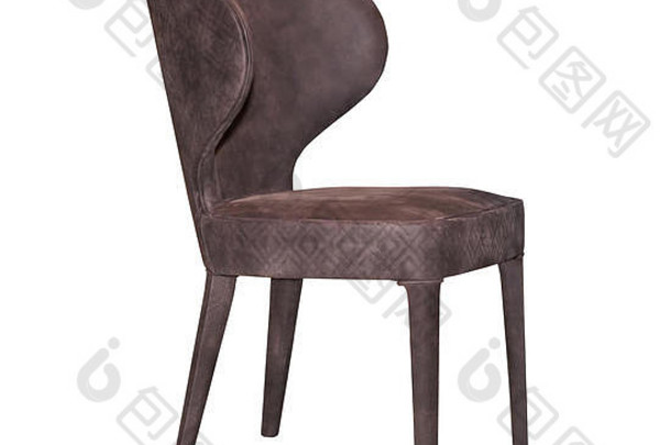 纺织棕色（的）椅子