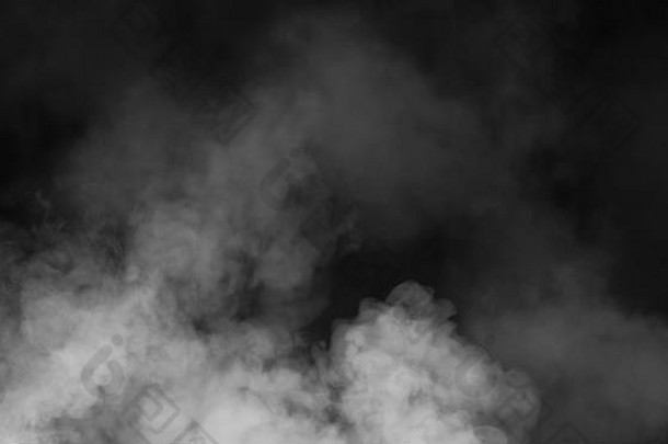 摘要烟蒸汽移动黑色的背景概念芳香疗法