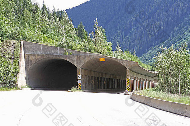 雪棚屋英国哥伦比亚反式加拿大高速公路