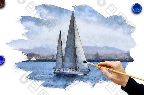 关于帆船比赛的插图