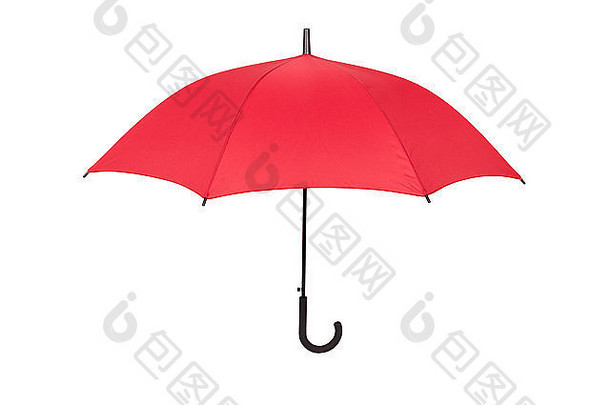 红色的伞孤立的