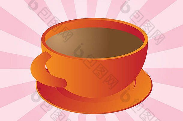 杯咖啡轮橙色<strong>陶瓷</strong>杯