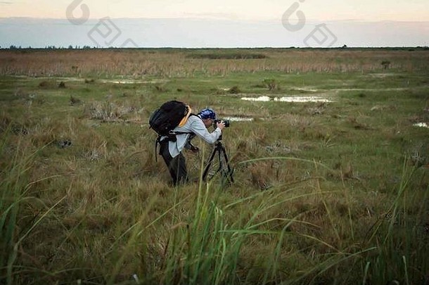 大沼泽地的摄影师