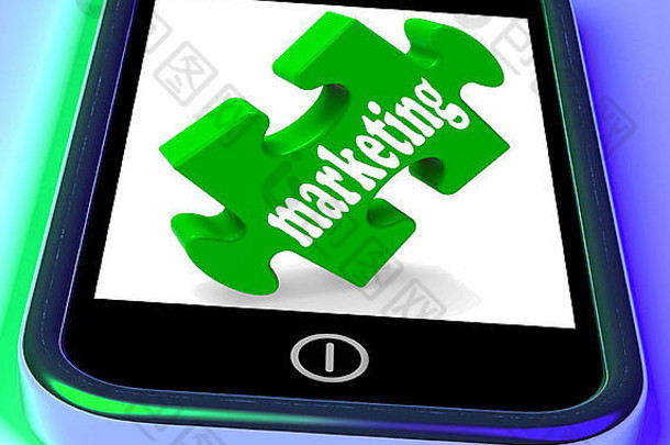市场营销智能手机显示移动市场营销电子商务