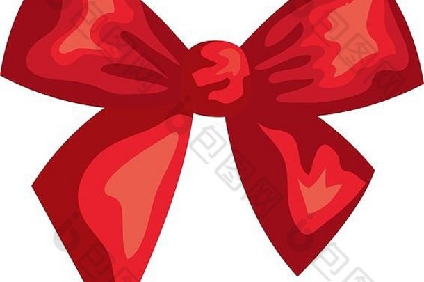 蝴蝶结丝带圣诞装饰图标