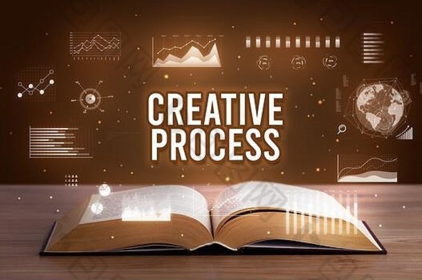 有创意的过程登记未来开放书有创意的业务概念