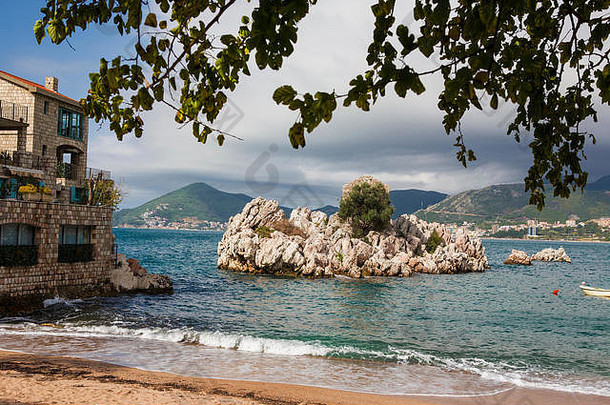 海滩普日诺布德瓦黑山共和国