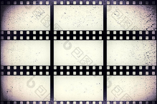 Grunge filmstrip，可以用作背景、设计元素
