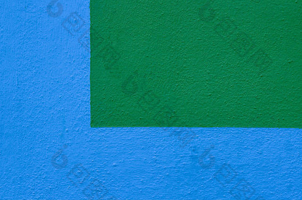 蓝色和绿色粉刷灰泥墙面纹理背景