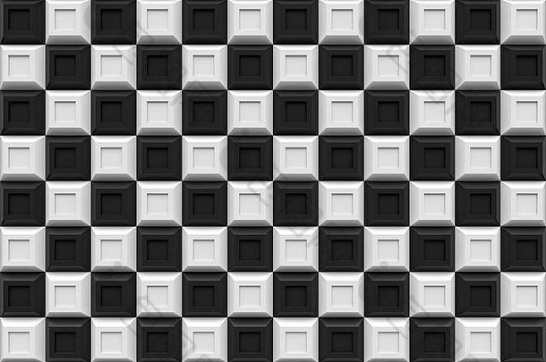 方格格子现代科技黑色抽象3d背景