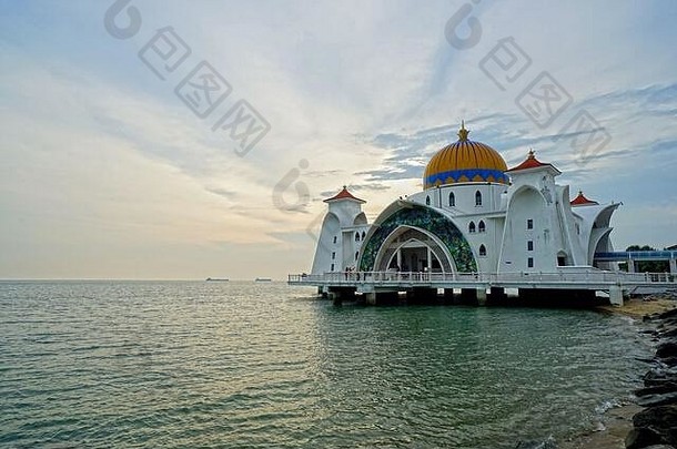 马来西亚马拉卡梅拉卡海峡清真寺马拉卡清真寺