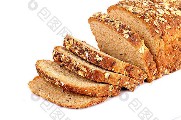 白面包片多粒面包