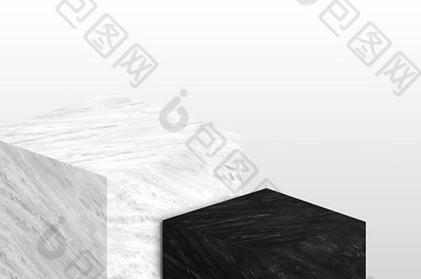 产品显示站使白色黑色的大理石层一步白色复制空间显示内容设计取代后台