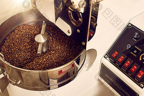 带自动控制面板的咖啡豆烘焙设备