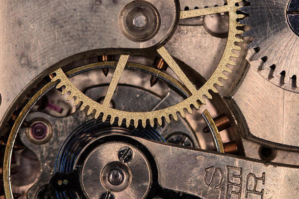 钟表复古机械怀表，高分辨率和细节