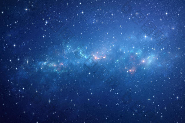 充满星团和星系的深空。高分辨率的无限宇宙。