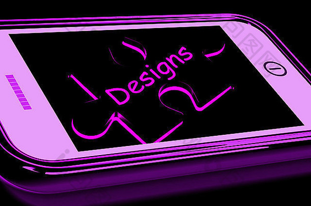 设计智能手机，在互联网上显示设计和布局