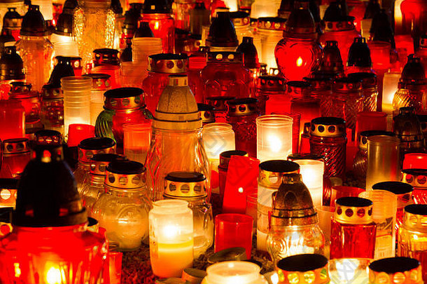 引火物蜡烛墓地灵魂倍频程拍摄martinskycintorin布拉迪斯拉发斯洛伐克