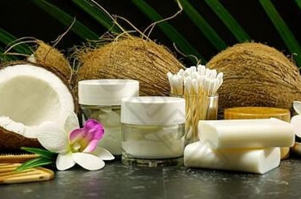 健康的有营养的自然椰子巨大的范围饮食化妆品优势所示化妆品肥皂保湿霜