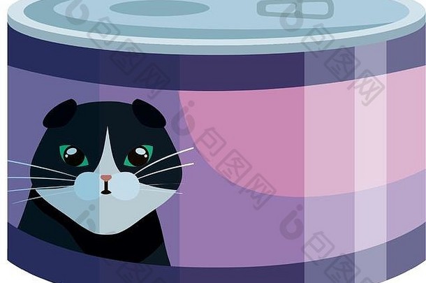 罐头中的食用猫图标
