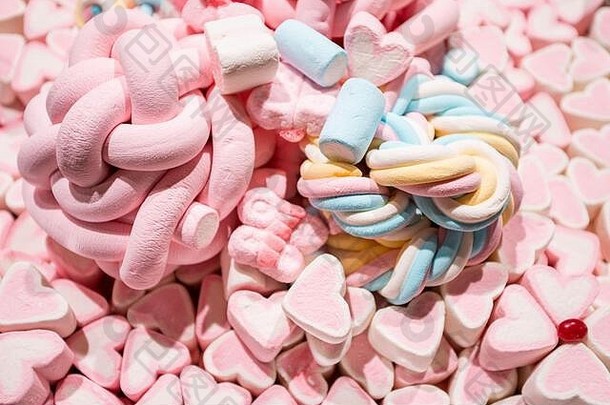色彩鲜艳的含糖的糖果协调甜蜜的糖果