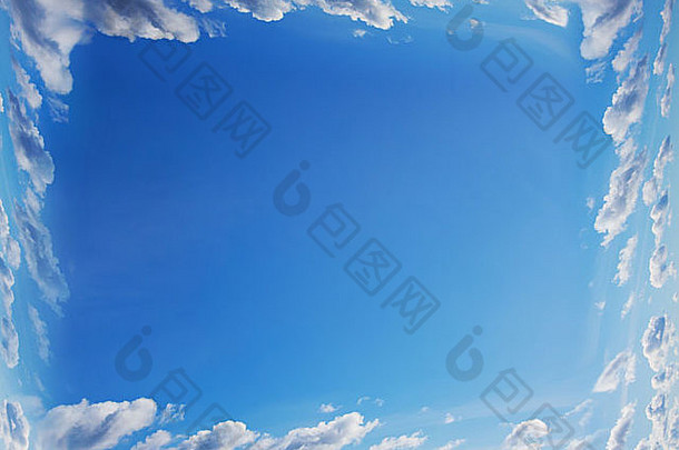 天空框架框架云蓝色的天空