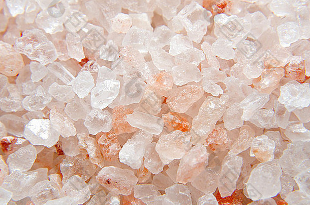 Closeuo粉红色的水晶盐喜马拉雅山脉