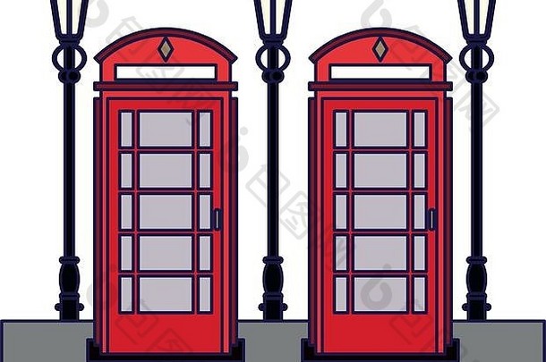伦敦街电话亭