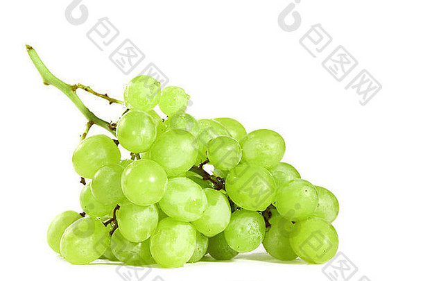 白底绿葡萄