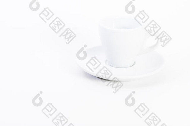 咖啡豆子咖啡表示杯平原白色背景
