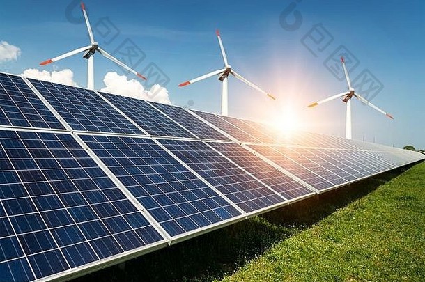太阳能面板光伏替代电源概念可持续发展的资源