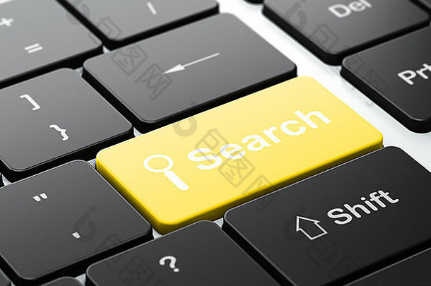 Web开发理念：搜索和计算机键盘背景搜索