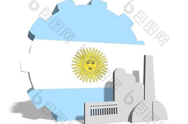 阿根廷重行业概念图像齿轮植物图标