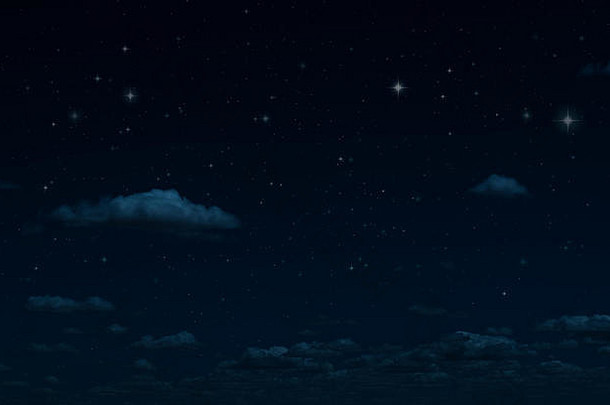 晚上布满星星的天空云月光黑暗背景星星天空清洁晚上背景