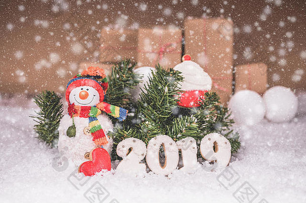 雪人姜饼圣诞节装饰快乐圣诞节快乐一年