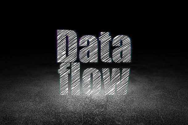 数据概念：grunge暗室中的数据流
